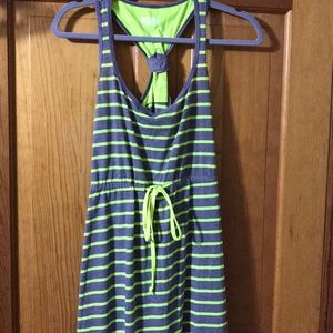 Long Yellow and Grey Cover up/ Sundress